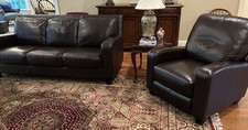 Leather bassett sofa for sale  Raleigh
