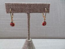 Itália 14k sólido Y. Brincos traseiros de alavanca de ouro com gota de inseto de esmalte 14k 2,08 G comprar usado  Enviando para Brazil