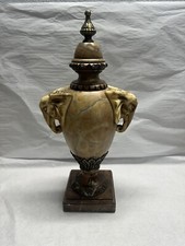 Vaso raro antigo de urna de mármore francês potiche com elefantes nas laterais comprar usado  Enviando para Brazil