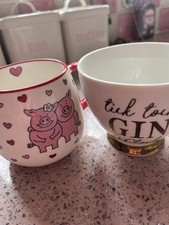 Pair novelty mugs for sale  YATELEY