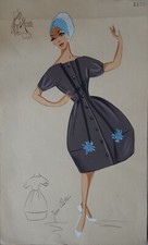 Figurino moda croquis usato  Torino