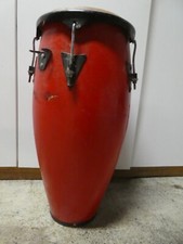 Usado, VINTAGE GRANDE PERCUSSÃO CÓSMICA CONGA ESTRUTURA DE MADEIRA TAMBOR COURO PELE ESTILO BONGO comprar usado  Enviando para Brazil
