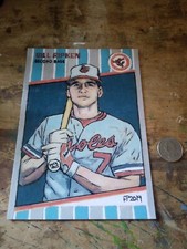 Impressão de cartão de arte de beisebol de Bill Ripken 1989, impressão grande de 5 x 7". # a 250 comprar usado  Enviando para Brazil