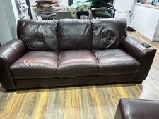 Brown leather seater for sale  WOLVERHAMPTON