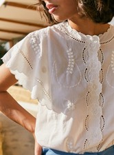 Sezane ruffled short d'occasion  Expédié en Belgium