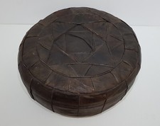 Large leather footstool for sale  LEWES