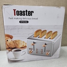 NUEVA Tostadora Whall 4 Rebanadas Acero Inoxidable Bagel Tostadora con Doble Panel de Control segunda mano  Embacar hacia Mexico