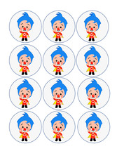 12 plim plim papel comestível, cupcake biscoito oreo toppers ESCOLHA SEU TAMANHO comprar usado  Enviando para Brazil