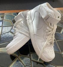 Tênis unissex Nike Air Force 1 médio branco triplo masculino EUA 8 AF 1 comprar usado  Enviando para Brazil