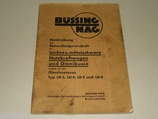 Betriebsanleitung Handbuch Büssing NAG LKW Bus mit Dieselmotor LD 3 4 5 6, 1938 comprar usado  Enviando para Brazil