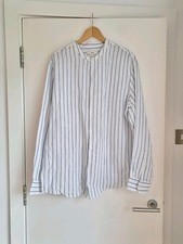 Stripe shirt linen for sale  SUNBURY-ON-THAMES