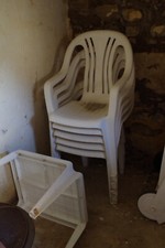 Gartenmöbel weiße plastikst� gebraucht kaufen  Reiskirchen