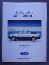 Folheto de vendas Ford Escort XR3I CABRIOLET edição especial original 1989 Reino Unido Mkt, usado comprar usado  Enviando para Brazil