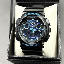 Usado, Relógio masculino digital azul CASIO GSHOCK GA100CB1AJF com caixa comprar usado  Enviando para Brazil