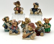 8 estatuetas vintage de resina This Little Piggy Enesco 1994-98 comprar usado  Enviando para Brazil