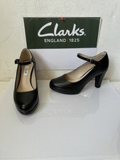 Clarks black leather for sale  CARDIGAN