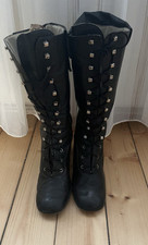 Schwarze schnürstiefel gr gebraucht kaufen  Bremen