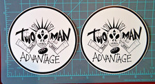 Vintage Anos 90 Two Man Advantage NY adesivos de logotipo de banda punk x 2, skate punk, comprar usado  Enviando para Brazil