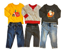 Lote de roupas de outono Cat & Jack menino 12 meses camisas moletom calças jeans mangas compridas comprar usado  Enviando para Brazil