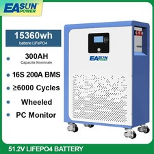 Easun 51.2V 300Ah 15KWH LiFePO4 Bateria litowa Magazyn Bateria fotowoltaiczna Montaż ścienny na sprzedaż  Wysyłka do Poland