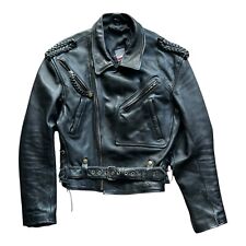 Kurtka Ramoneska Vintage 100% Leather Retro 1990 Rare Racing Metal Jacket Style na sprzedaż  PL