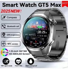 GT5 MAX Smartwatch Uomo 2025 AMOLED GPS NFC Bluetooth na sprzedaż GT5 MAX Smartwatch Uomo 2025 AMOLED GPS NFC Bluetooth na sprzedaż  Wysyłka do Poland