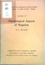 Psychological aspects negation gebraucht kaufen  Koblenz