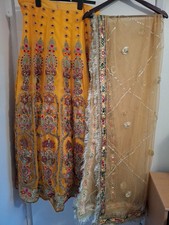 Mehndi outfit yellow for sale  WATFORD