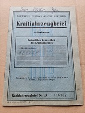 Kfz brief kraftfahrzeugbrief gebraucht kaufen  Wernigerode