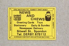 Matchbox label upec for sale  EASTBOURNE