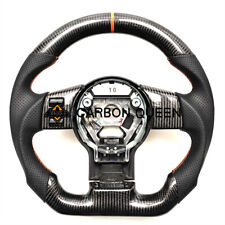 Volante de FIBRA DE CARBONO REAL PARA NISSAN 350Z LINHA LARANJA COM COURO PRETO comprar usado  Enviando para Brazil