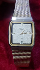 Vintage Orient Relógio Masculino Indicador de Data Quartzo Banhado a Ouro 33 mm Fabricado no Japão comprar usado  Enviando para Brazil