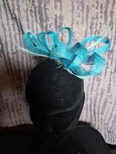 Turquoise blue fascinator for sale  NEWRY