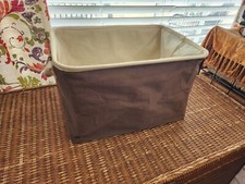 Lixeira de armazenamento dobrável/organizadora de cesta de armazenamento marrom/castanho forrado lixeira dobrável comprar usado  Enviando para Brazil