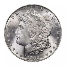 1882 S Morgan dólar de prata $1 BU brilhante - estado não circulado, usado comprar usado  Enviando para Brazil