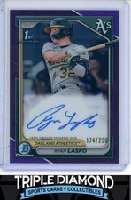 2024 Bowman Chrome 1º Ryan Lasko Prospect refrator roxo automático #174/250 M233, usado comprar usado 2024 Bowman Chrome 1º Ryan Lasko Prospect refrator roxo automático #174/250 M233, usado comprar usado  Enviando para Brazil