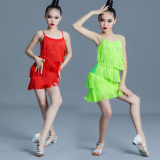 Vestido de dança latina menina criança franja em camadas tango cha cha salão de baile comprar usado  Enviando para Brazil