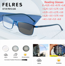 Óculos de sol masculino de metal quadrado fotocromático meia armação empresarial quente comprar usado  Enviando para Brazil