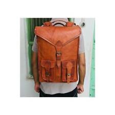 Mochila de Couro Mochila Genuína S Masculina Viagem Laptop Vintage Nova Grande 16" comprar usado  Enviando para Brazil