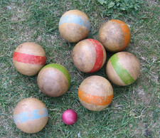 Anciennes boules bois d'occasion  Neuville-aux-Bois