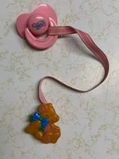 RARO ZAPF CREATION BABY CHOU MUÑECA ROSA Chupete con cinta y CLIP DE OSO Solo segunda mano  Embacar hacia Mexico
