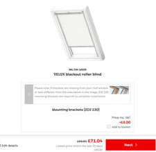 Velux basic blackout for sale  LONDON