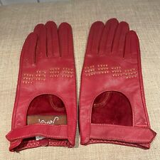 Red leather gloves for sale  BOREHAMWOOD