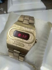 Relógio masculino vintage vermelho LED Bulova Big Block, usado comprar usado  Enviando para Brazil