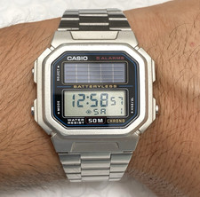 Usado, Relógio digital Casio Solar vintage AL-190W 3274 5 alarmes 37mm estojo prata comprar usado Usado, Relógio digital Casio Solar vintage AL-190W 3274 5 alarmes 37mm estojo prata comprar usado  Enviando para Brazil