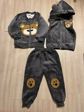 Conjunto de 3 moletom jaqueta grossa quente/calça colete infantil meninos/meninas tamanho 3-5 y tamanho G, usado comprar usado  Enviando para Brazil