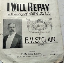 Wwi sheet music for sale  HEREFORD
