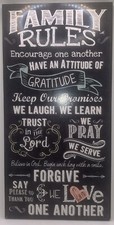 Family rules sign for sale  Scottsville