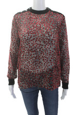 Blusa The Kooples Feminina Manga Longa Veludo Floral Bolinhas Vermelha Preta Tamanho XS comprar usado  Enviando para Brazil