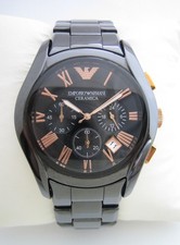 EMPORIO ARMANI RELÓGIO CRONÓGRAFO DE CERÂMICA AR1410 MASCULINO PRETO CERÂMICA GENUÍNO comprar usado  Enviando para Brazil